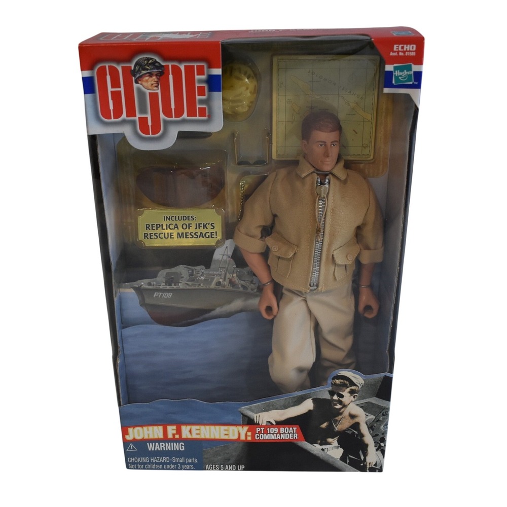 Hasbro GI Joe John F Kennedy PT 109 Boat Commander 12" Tan New 81633